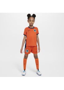 Nederland 2024 Stadium Thuis Nike driedelig replica voetbaltenue voor kleuters - Oranje