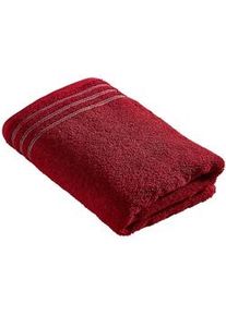 Vossen Handtuch , Rot , Textil , Uni , 50x100 cm , saugfähig, Aufhängeschlaufe, angenehm weich, hochwertige Qualität, Bordüre , Heimtextilien, Badtextilien, Handtücher