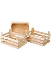 Small Foot Kaufladen-Zubehör Große Kisten 3Er-Set Aus Holz