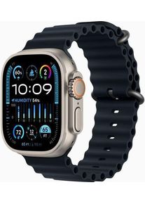 Apple Watch Ultra 2 (2023) | GPS + Cellular | silber | Ocean Armband Mitternacht