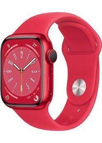 Apple Watch Series 8 Aluminium 41 mm (2022) | GPS | (PRODUCT)RED | Sportarmband (PRODUCT)RED S/M
