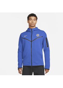 Sweat à capuche et zip Nike Chelsea FC Tech Fleece Windrunner pour homme - Bleu