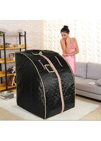 Skecten - Boîte de sauna portable infrarouge - Spa à Domicile pour une Personne - Idéal pour la Désintoxication et la Perte de Poids - Noir