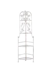 Tagère Angle Extérieur pour Plantes et Accessoires 4 Niveaux Solution de Rangement pour Balcon ou Jardin au Style Traditionnel et Romantique Beliani