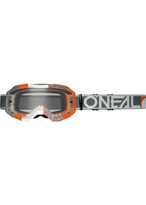 O Neal ONeal B-10 Duplex, occhiali , colore: Grigio/Bianco/Arancione Trasparente