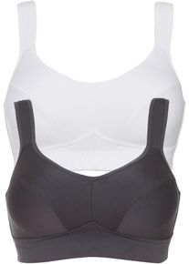 Lot de 2 soutiens-gorge de sport maintien modéré - gris - taille 110C - bonprix