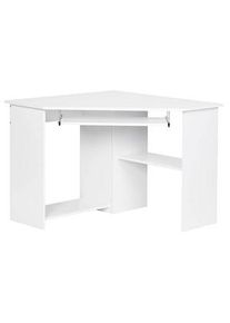 Wohnling Schreibtisch weiß dreieckig, Wangen-Gestell weiß 127,0 x 88,5 cm