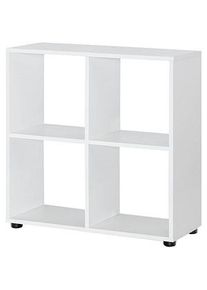 Wohnling Bücherregal weiß 70,0 x 29,0 x 72,0 cm