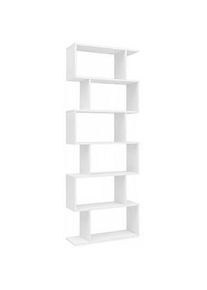 Wohnling Bücherregal weiß 70,0 x 23,5 x 190,5 cm