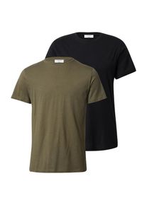 DAN FOX APPAREL T-Shirts 'Piet' Herren grün / schwarz Größe S