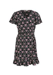 WE Fashion Sukienka dla dziewczynek fuksja / czarny / biały Rozmiar 92
