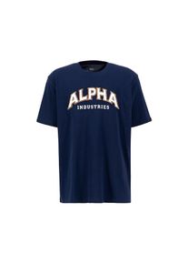 Alpha Industries Heren Shirt 'College T' navy / wit XXL