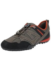 Geox Sportlicher Schnürschuh Herren grau / rot Größe 41