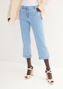 Jeans capri a vita media, Blu, Taglia 46, bonprix