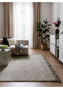 benuta Pure Ullteppe Velma Grå 120x170 cm Ikat,Geometrisk