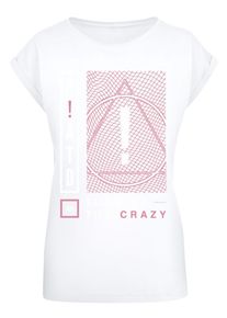 F4NT4STIC Dames Shirt 'Panic At The Disco Turn Up The Crazy' bordeaux / wit XXXL