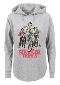 F4NT4STIC Sweatshirt 'Stranger Things Retro Bikers Netflix TV Series' Damen graumeliert / mischfarben Größe S