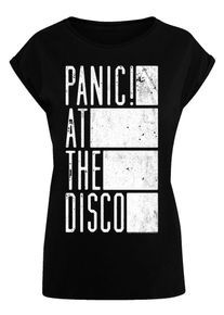 F4NT4STIC Dames Shirt 'Panic At The Disco' lichtgrijs / zwart / offwhite XXXL
