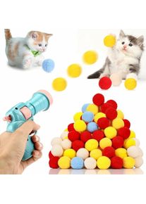Jouets pour chats 50 balles-couleurs aléatoires, balles de jouets en peluche pour chaton, jouets interactifs pour chats et chatons