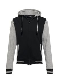 Urban Classics, Mænd, Sweatjakke, Grå-meleret / Sort, Størrelse L