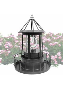Tigrezy - Phare Solaire pour Jardin - Décorations de phares pour Cour Lumière led rotative étanche à 360 degrés, décorations de Maisons pour