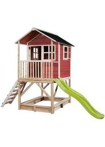 EXIT Spielhaus EXIT Loft 500 Rot , Rot , Holz , Zeder , 190x253x329 cm , Fsc, EN 71 , Freizeit & Co, Gartenspielzeug, Spieltürme