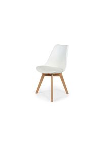 The Home Deco Factory - Chaise Scandinave Avec Coussin Blanche Home Deco Factory