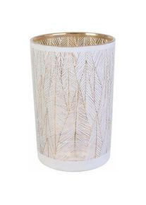 The Home Deco Factory - Vase en métal Tauri 20 cm - Blanc