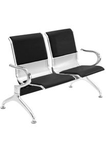 PrimeMatik - Chaises sur poutre pour salle d'attente avec 2 sièges ergonomique rembourrés