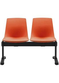 Bisley 2-Sitzer Traversenbank BLOOM orange schwarz Kunststoff
