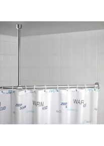 Wenko Support barre de douche, Support plafond pour barre de douche et de baignoire, compatible barre de douche Ø 2-2,5 cm, à percer, matériel de