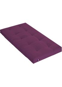 Terre de Nuit Matelas futon aubergine en coton 90x190 - Violet