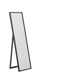 Beliani - Miroir sur Pieds au Style Classique Cadre de Forme Rectangulaire en Plastique Noir 140 x 40 cm pour Chambre ou Cabine d'Essayage Noir