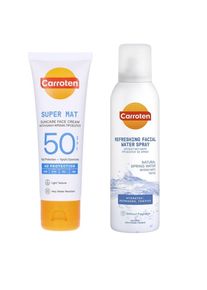 Carroten - Face Super Mat Cream SPF 50 50 ml + Carroten - Facial Water Cool Spray 150 ml