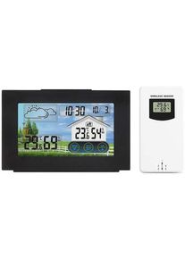 Station météo sans fil numérique intérieur extérieur thermomètre hygromètre avec réveil baromètre température humidité moniteur avec capteur