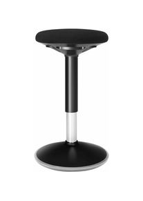 Songmics Tabouret Dynamique, Tabouret Assis Debout, Siège de Travail Rotatif à 360°, Ergonomique, Hauteur réglable 50-65 cm, Montage Simple, Noir