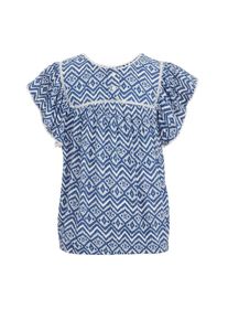 WE Fashion Bluzka dla dziewczynek granatowy / biały Rozmiar 92