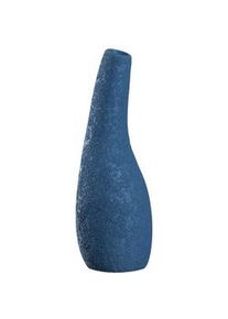 Leonardo Vase , Blau , Keramik , bauchig , 9.60x30.00x9.60 cm , handgemacht, zum Stellen , Dekoration, Vasen, Keramikvasen