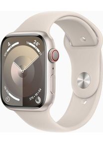Apple Watch Series 9 Aluminium 45 mm (2023) | GPS + Cellular | Polarstern | Sportarmband Polarstern M/L