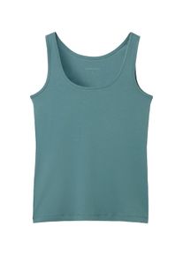 Tom Tailor Damen Basic Top, grün, Uni, Gr. XL, baumwolle