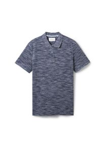 Tom Tailor Herren Poloshirt in Melange Optik, blau, Melange Optik, Gr. XL, baumwolle