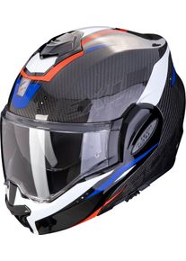 Scorpion EXO-Tech Evo Carbon Rover, modulaire helm , kleur: zwart/rood/blauw , maat: XS
