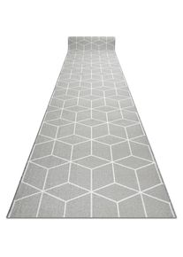 RUGSX - tapis de couloir antidérapant cube la gomme gris 133 cm grey 133x840 cm