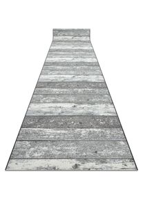 RUGSX Tapis de couloir antidérapant 120 cm Bois, planche gris grey 120x980 cm