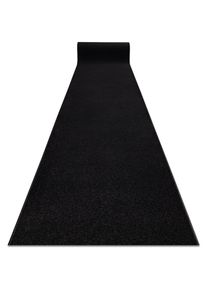 RUGSX - Tapis de couloir karmel plaine, une couleur noir 80 cm black 80x1050 cm