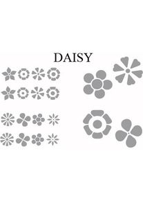 Set Adhesifs -element daisy- Gris - promo adn - Car Deco - Gris