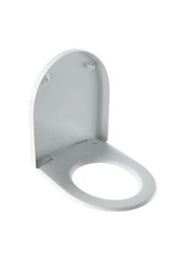 Abattant WC iCon avec couvercle Charnières : métal, blanc Geberit