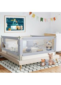 Uisebrt - Barrière de lit, protection antichute, barrière de lit pour enfant, barrière de lit bébé réglable en hauteur, barrière de lit pliable,
