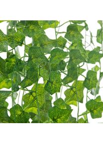 Tolletour - Lierre Artificielle Plantes Guirlande Vigne 12 Pcs 2.4m Exterieur Décoration pour Célébration. Mariage - Vert