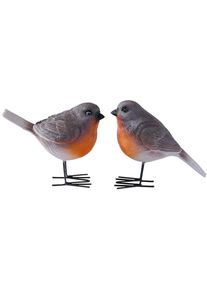 2 PièCes/Ensemble RéSine Oiseaux Rouge-Gorge Moqueur DéCor à FéE Jardin Animal Ferme DéCor Figurines